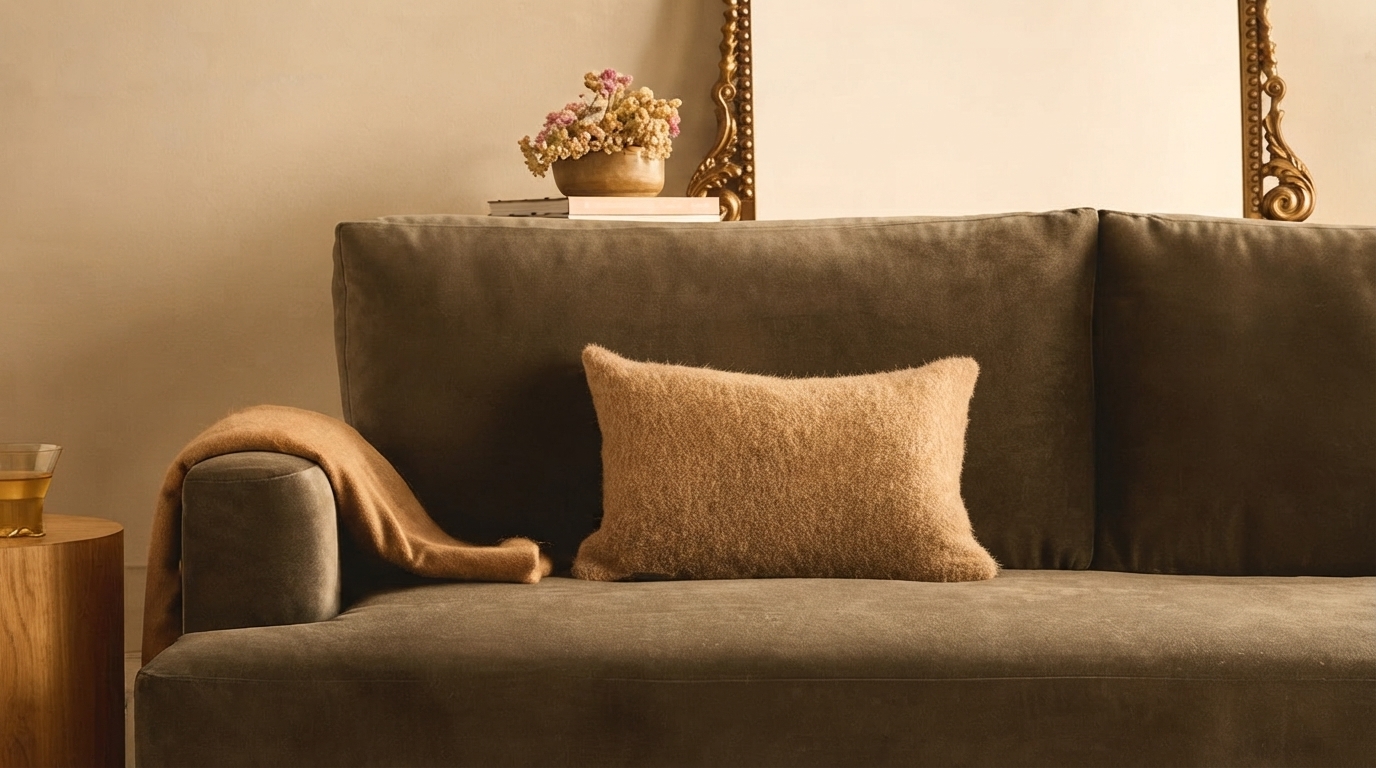 Editorial illustration for Choosing a Durable Upholstery Fabric: How Performance Velvet, Microfiber, Leather and Crypton Compare for Real Homes