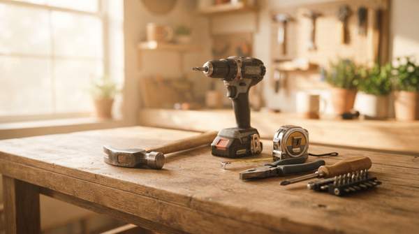 Editorial illustration for Five Tools to Buy First: The Starter Toolkit Every New Homeowner Actually Needs