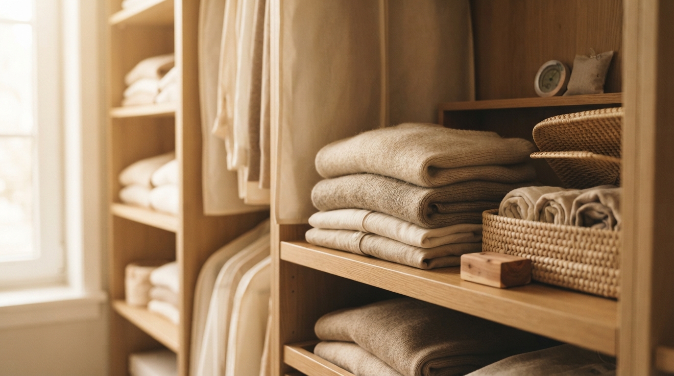 Editorial illustration for Stop Mold on Stored Clothes: The Moisture, Airflow, and Fabric Choices That Matter Most